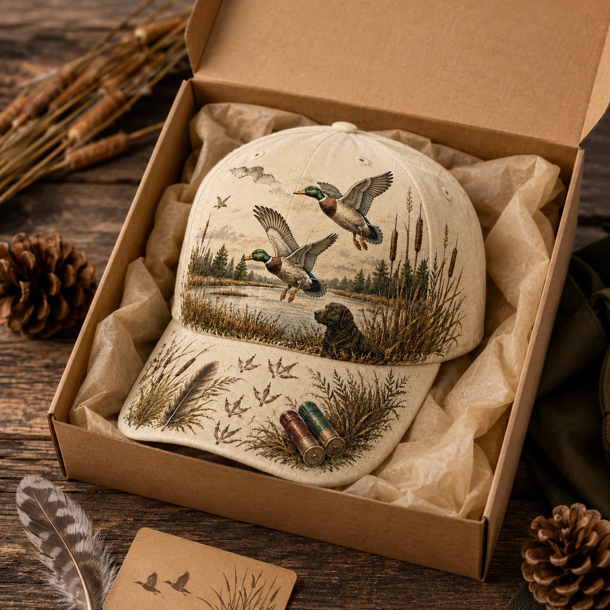 🌾🦆 Cappellino Wild & Ready: Più di un Cappellino, Un Tributo alla Passione per la Caccia all'Anatra!