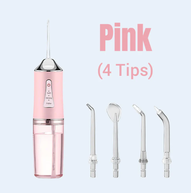 💦 Powerful water spray anytime, anywhere—a portable water flosser that easily fits in your backpack! 🎒🚗