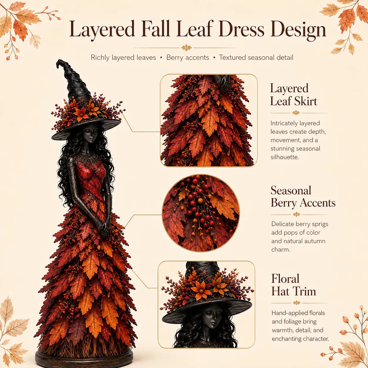 💥ULTIMO GIORNO SCONTO DEL 49% - 🧙 Statuetta Strega Autunno Incantato (📦Acquista 3, spedizione gratuita)