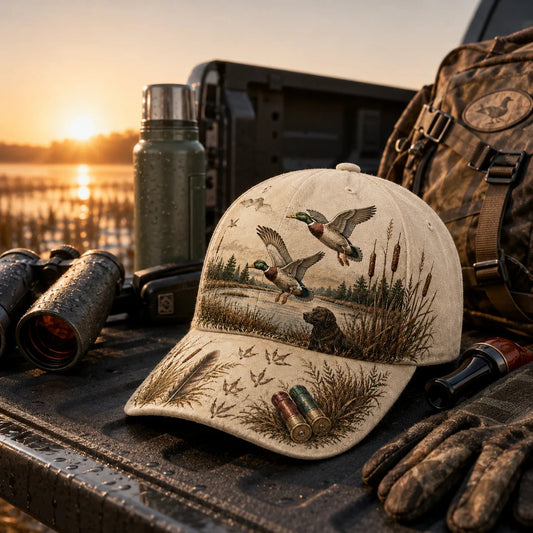 🌾🦆 Cappellino Wild & Ready: Più di un Cappellino, Un Tributo alla Passione per la Caccia all'Anatra!