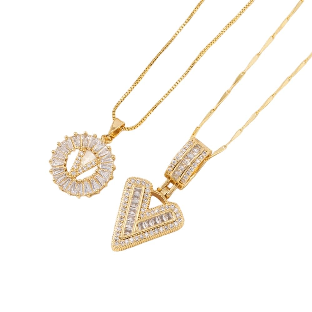 🎁Offerta di Capodanno, sconto del 50%💖 Set di 2 ciondoli con letter