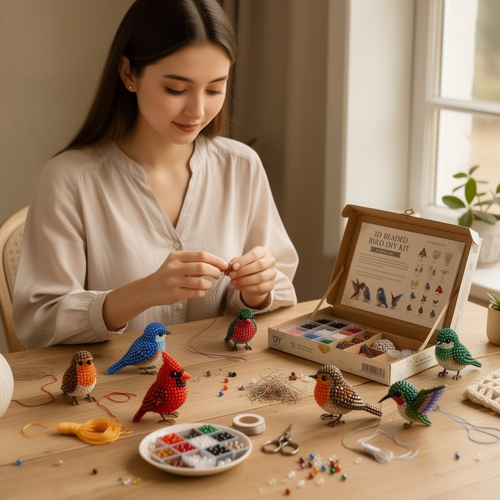 💸Riduzione di prezzo a tempo limitato🐦Il tuo nuovo hobby preferito è arrivato! -- Kit fai da te per creare piccoli animali 3D con perline
