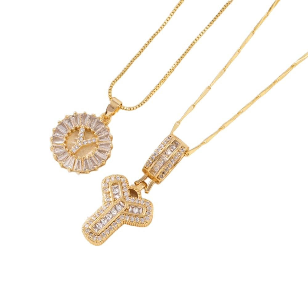 🎁Offerta di Capodanno, sconto del 50%💖 Set di 2 ciondoli con letter