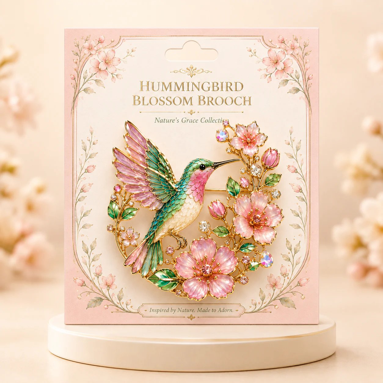 🌸Edizione limitata 2026 Spilla Colibrì Fiore – Elegante Spilla Floreale con Uccello, Gioiello Regalo per Donne