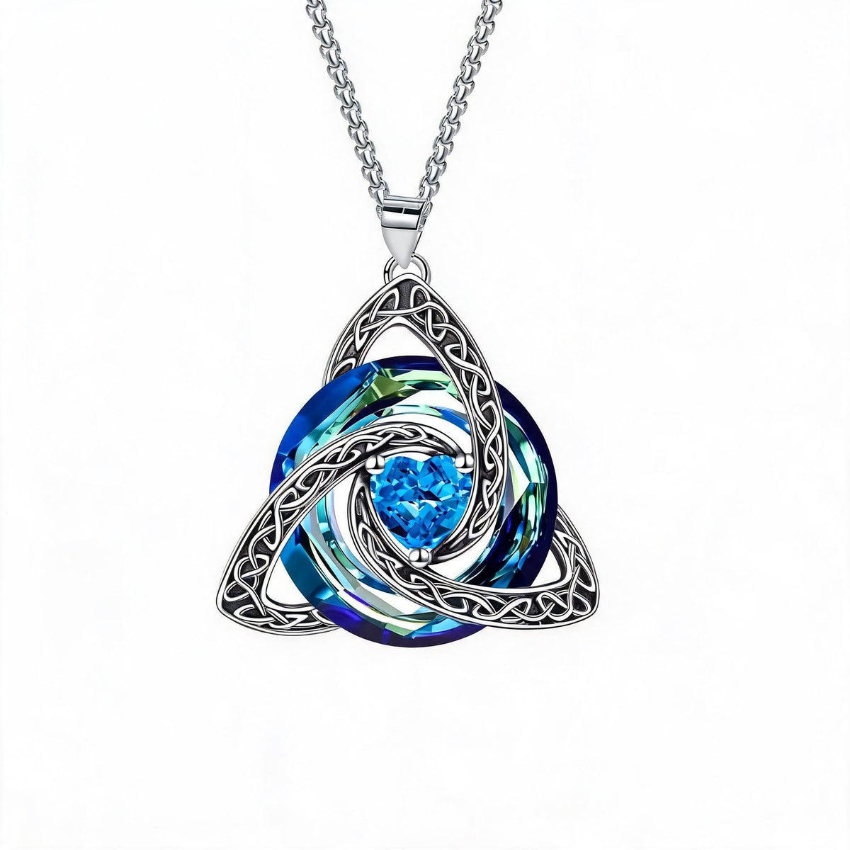 ✨🍀 Collana celtica Trinity Knot con pietra di nascita--un simbolo di fede, amore e unità da indossare ogni giorno