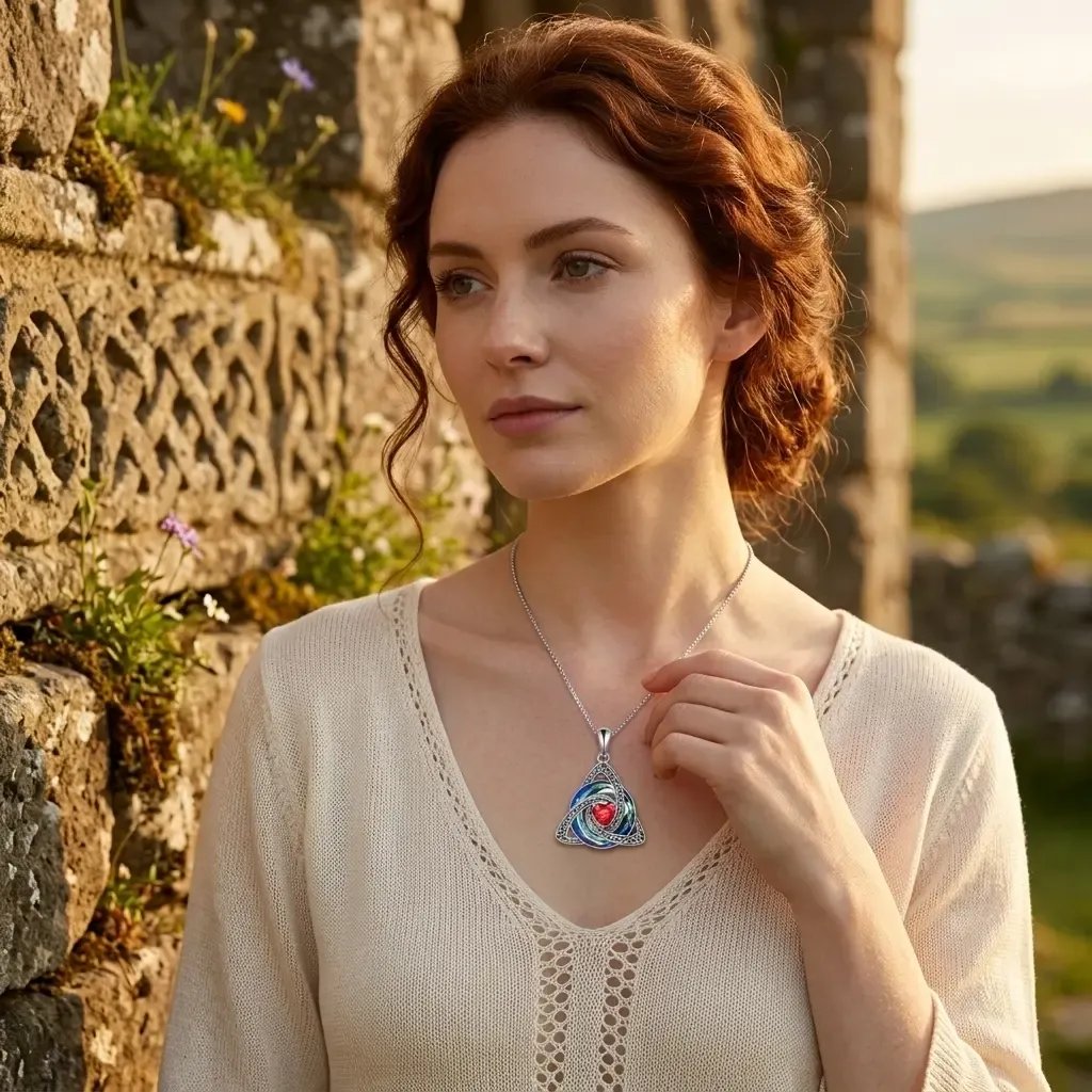 ✨🍀 Collana celtica Trinity Knot con pietra di nascita--un simbolo di fede, amore e unità da indossare ogni giorno