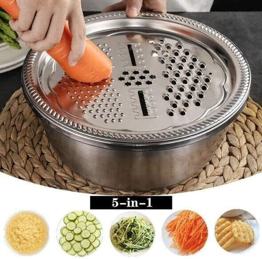 🥗Set 3 in 1 Ciotola Multiuso con Grattugia e Scolapasta ✨