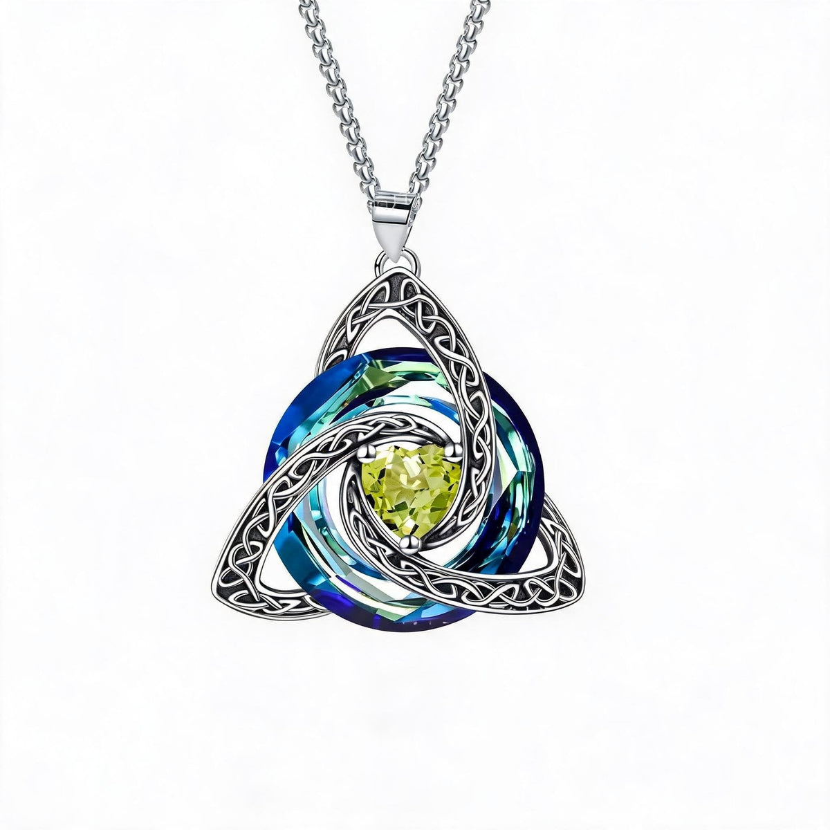 ✨🍀 Collana celtica Trinity Knot con pietra di nascita--un simbolo di fede, amore e unità da indossare ogni giorno
