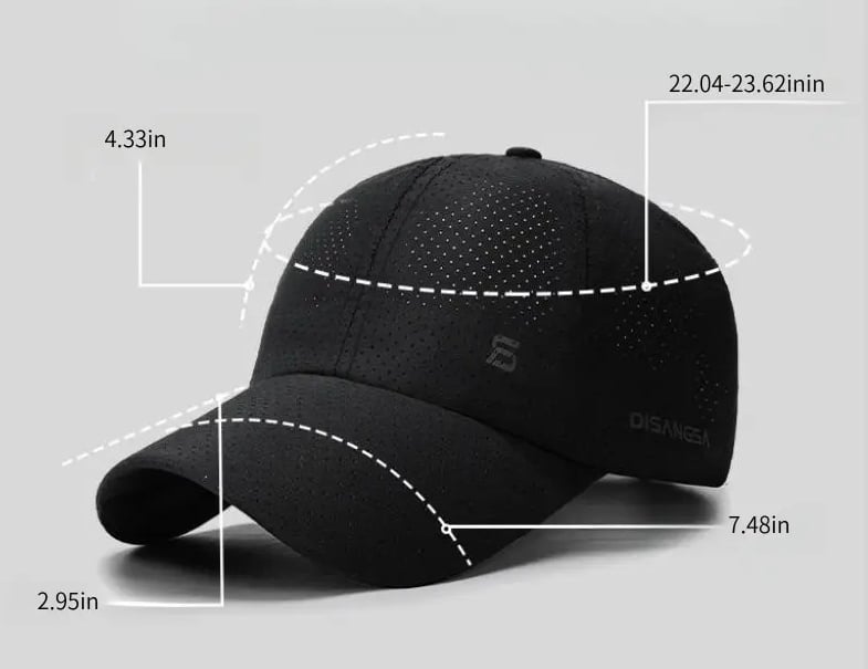 🏃‍♂️💨 Cappellino Blackout Airflow: Massimo Respiro e Stile Black Totale per i Tuoi Allenamenti!
