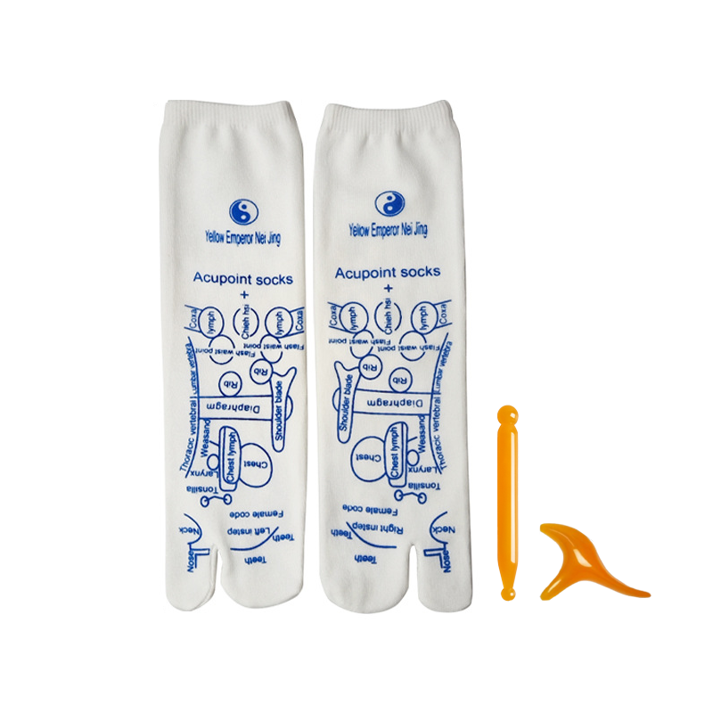🧦 Kit Calzini per Riflessologia Plantare — Con Mappa dei Punti & Accessori per Digitopressione! 🦶✨