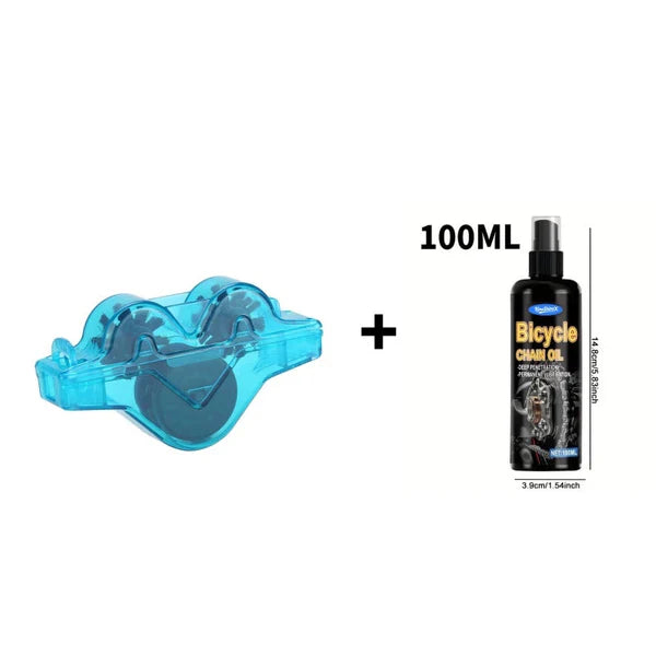 🚴‍♀️ Kit per la pulizia profonda della catena della bicicletta - Testina con spazzola riutilizzabile integrata 🔧💦