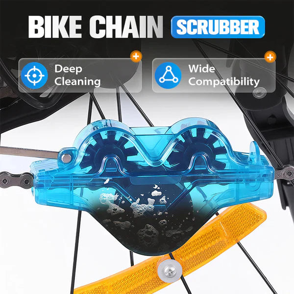 🚴‍♀️ Kit per la pulizia profonda della catena della bicicletta - Testina con spazzola riutilizzabile integrata 🔧💦