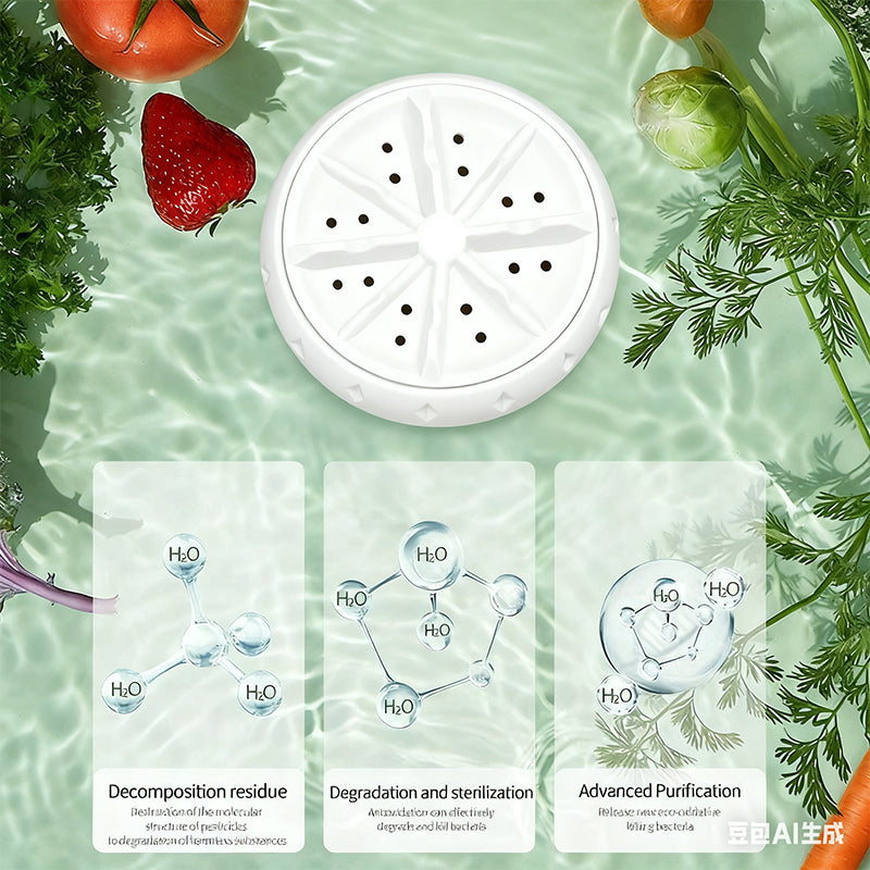 【【OFFERTA A TEMPO LIMITATO!🔥 SCONTO DEL 49%!】Tecnologia SwirlClean avanzata | Lavatrice per frutta e verdur