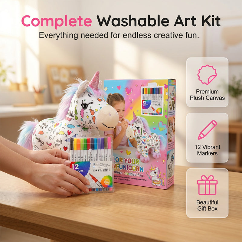 ✨ Il regalo creativo perfetto per i bambini!Set Artistico Giocattolo Lavabile con Pennarelli Inclusi per Bambini Creativi