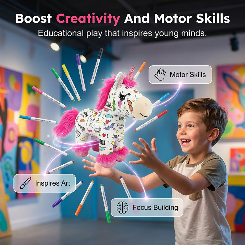 ✨ Il regalo creativo perfetto per i bambini!Set Artistico Giocattolo Lavabile con Pennarelli Inclusi per Bambini Creativi