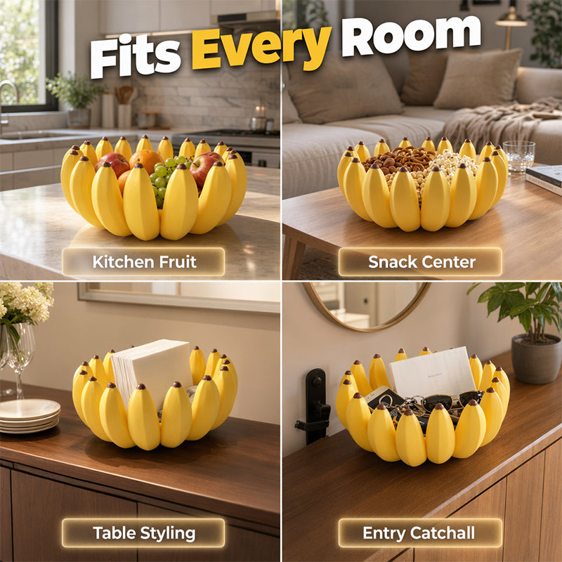 🍌 Ciotola di Design "Banana" — Trasforma il Tuo Portafrutta in un'Opera d'Arte! ✨
