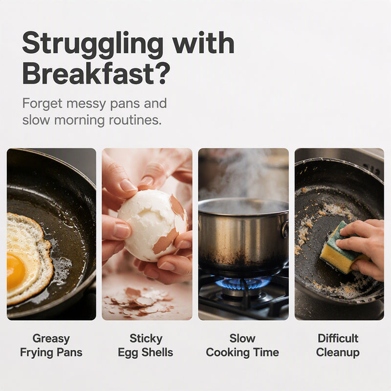 🍳✨ Cuociuova per microonde a doppia cavità--uova pronte in un attimo, senza olio