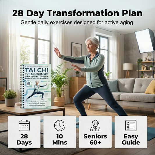 🧘📖 Manuale di Tai Chi in 28 giorni per anziani — 10 minuti al giorno per ritrovare equilibrio e forza