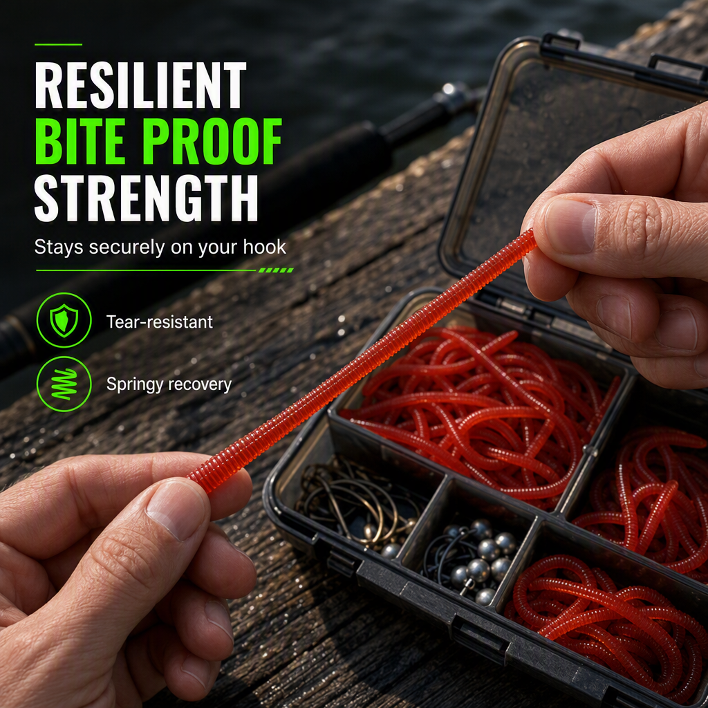 🦐🎣 Esche morbide bioniche--sapore di gamberetto e movimento realistico