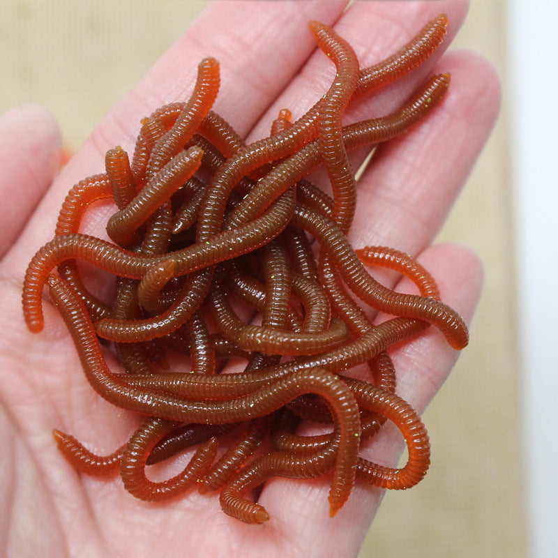 🦐🎣 Esche morbide bioniche--sapore di gamberetto e movimento realistico