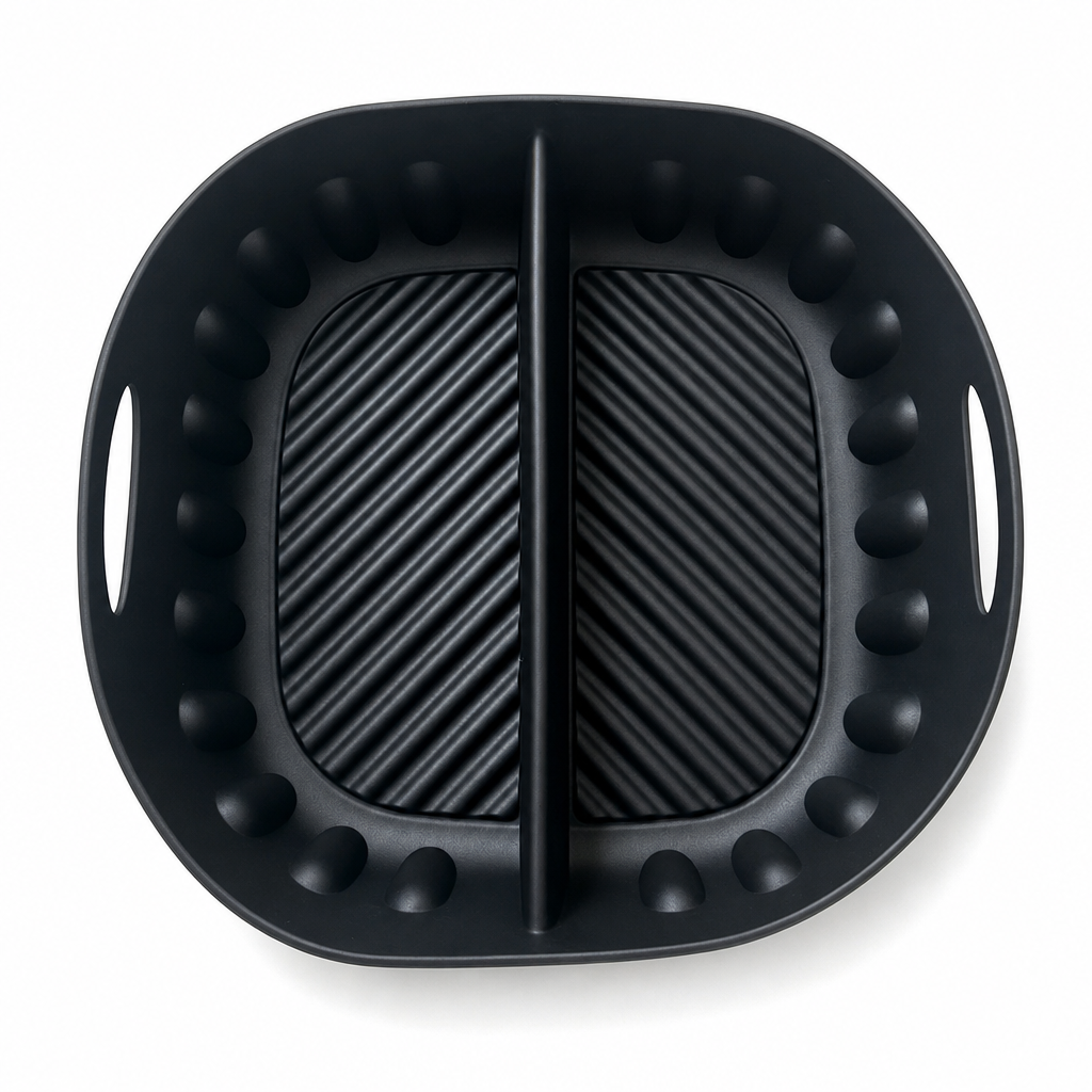 🍳🧁 Reusable Divided Air Fryer Silicone Liner--cuoci due gusti in una volta