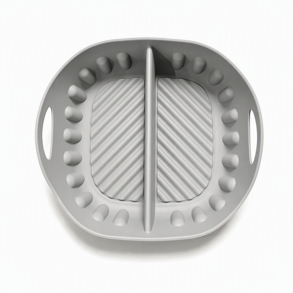 🍳🧁 Reusable Divided Air Fryer Silicone Liner--cuoci due gusti in una volta