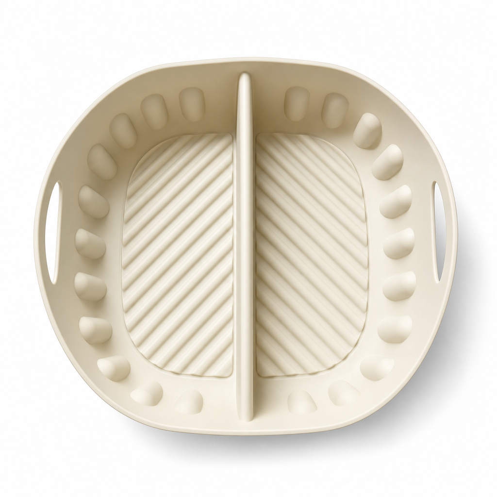 🍳🧁 Reusable Divided Air Fryer Silicone Liner--cuoci due gusti in una volta